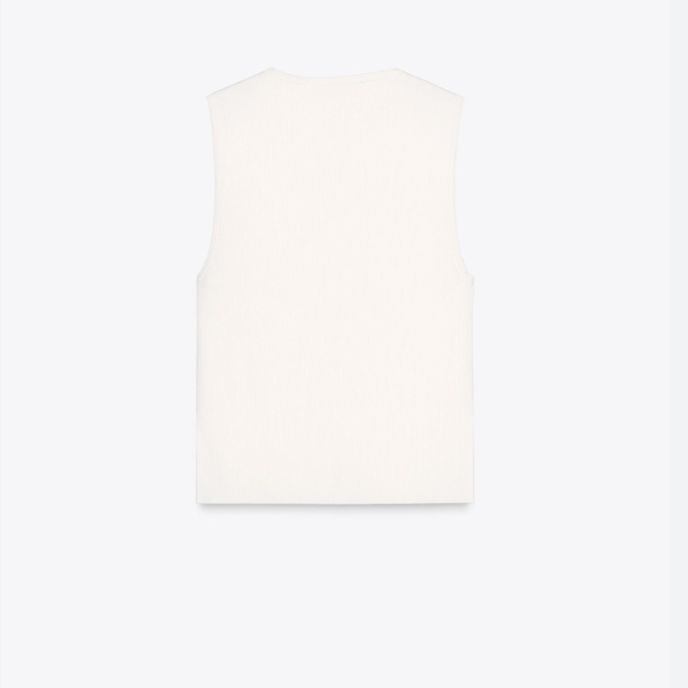 Zara Ivory Sleeveless Top